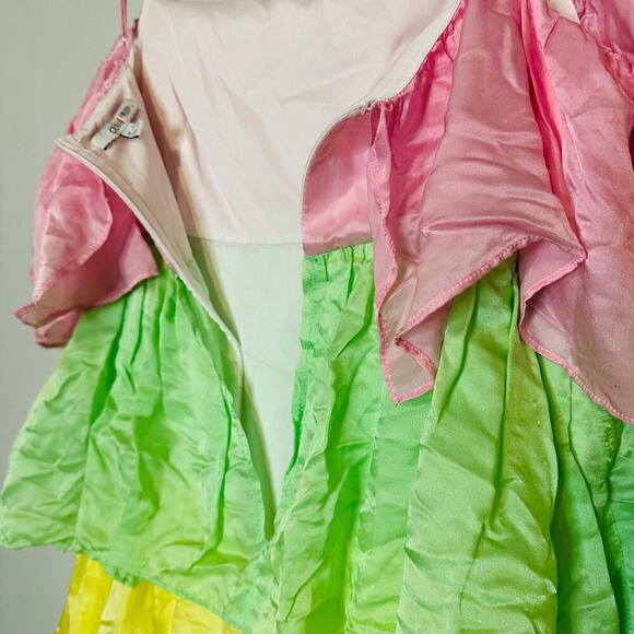 Olivia Ruben Cici Rainbow Multicolor Sleeveless Tiered Maxi Dress Size 8 - Picture 11 of 16